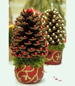 Pigne Natale Addobbate Pigne Natale Addobbate