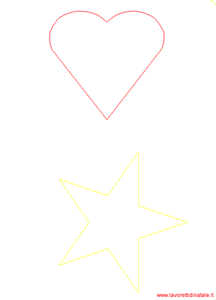 Schema cuore e stella di Natale Schema cuore e stella di Natale