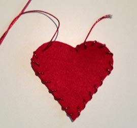 Cuore di Natale nastrino Cuore di Natale nastrino