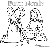 Presepe da colorare