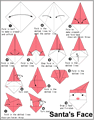 Schema origami di Babbo Natale