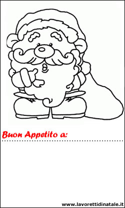 Segnaposto di Babbo Natale